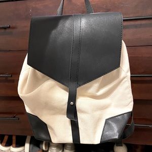Deux Lux canvas and vegan leather backpack